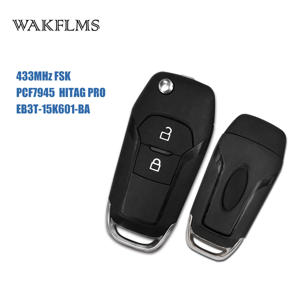 

2Btn Car Remote key 433Mhz For Ford F150 2015 2016 2017 with PCF7945 HITAG PRO Ranger In Malaysia EB3T-15K601-BA
