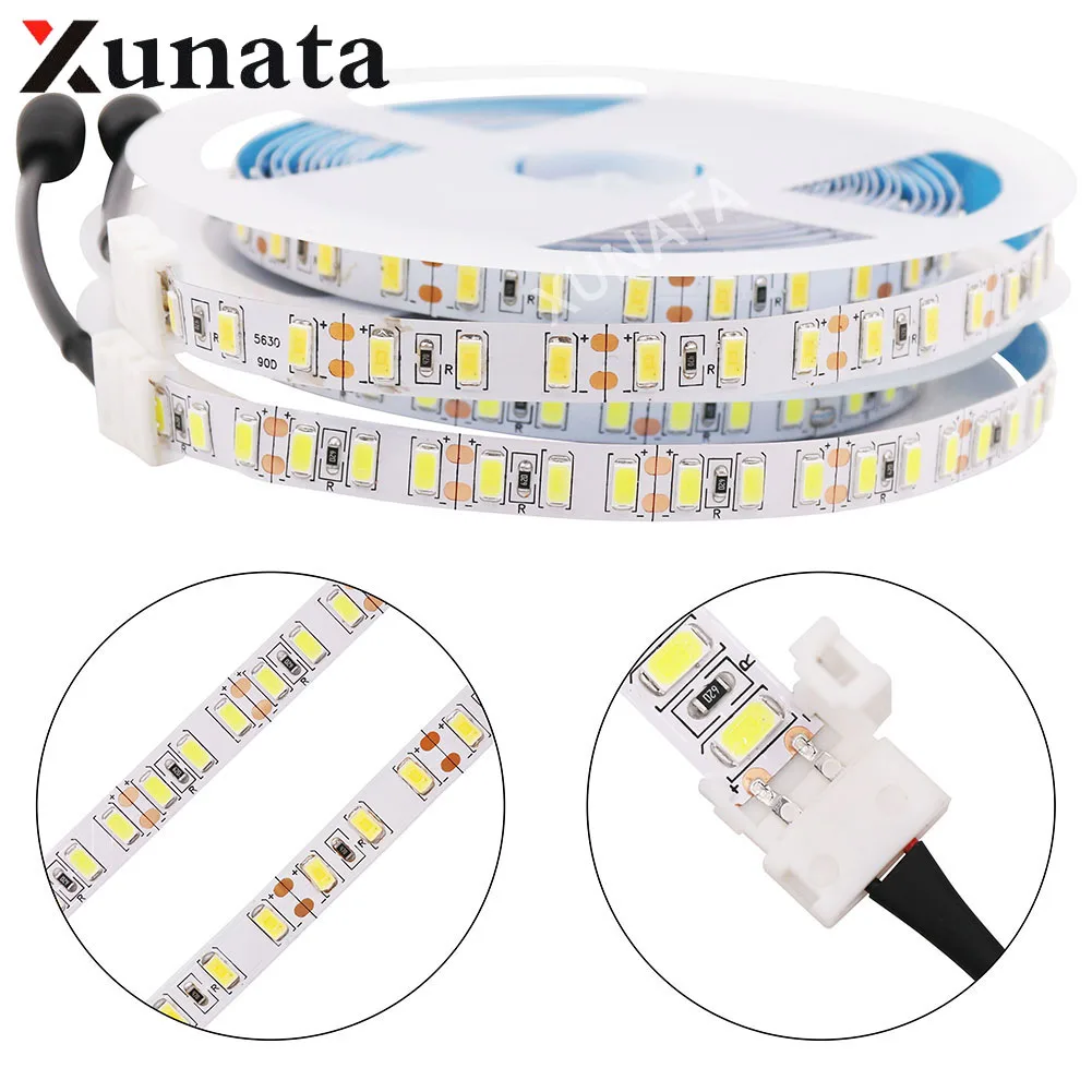 0.5m/1m/2m/5m/10m DC12V Warm/Cool White Super Brighter 5730 Led Strip