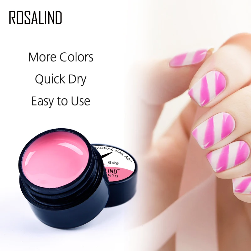 ROSALIND Nail Gel Polish 5ML Painting Soak Off UV LED Top Coat Semi Permanent Nail Art Design For Manicure Polish Varnish