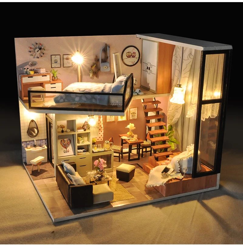 casas de bonecas em miniatura móveis kit