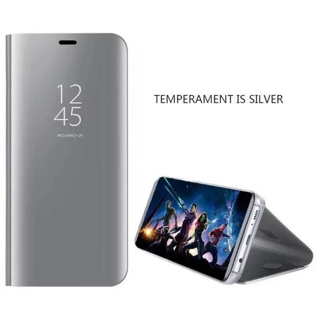Смарт-флип-чехол KEYSION для huawei Honor 20 Pro Horor 10i V20, подставка с держателем, зеркальная Крышка для телефона huawei P20 P30 Pro Lite - Цвет: Серебристый