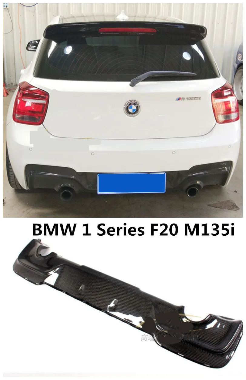 Для BMW 1 Series F20 M135i 2012 2018 задний спойлер из углеродного волокна бампер диффузор