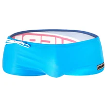 austinBem Sky Blue Low Waist Men's Swimsuits Surf Board Beach Wear Men Elastic Swimwear Boxer Shorts