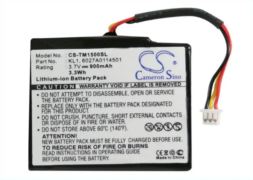 Аккумулятор Cameron Sino 900 мАч для TOMTOM VIA 1400M 1405 1405T 1435TM 1505M 1535T 6027A0114501 KL1 | Мобильные