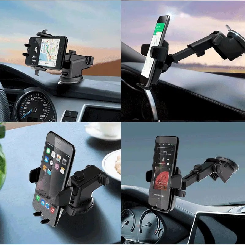 

Universal Suction Cup Car Phone Holder Auto Vehicle Dashboard Windshield Stand Bracket Support for Mobile Interior Accessories