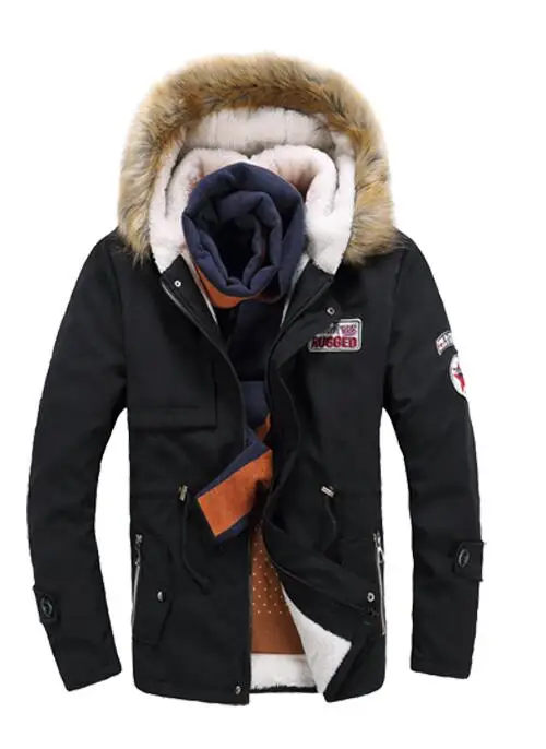 

2016 new men's thickening in the long hair collar coat lamb lamb fur jacket