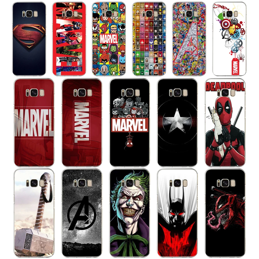 

152 ZX Luxury marvel stypel TPU Soft Silicone Case For Samsung Galaxy s6 s7 edge S9 S8 S10 Plus Phone Cover Capa Capinha
