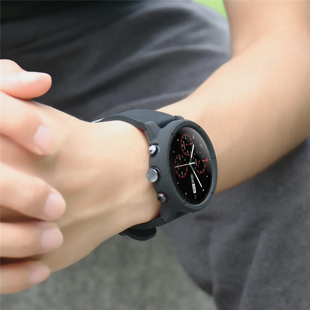 Защитный чехол для часов Xiaomi Huami Amazfit 2 Stratos с защитой от царапин чехол для ПК Huami Amazfit Stratos 2 S Рамка чехол-бампер