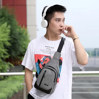 

Business Bag 2019 New Fashion Men Oxford Cloth Chest Bag Sports Outdoor Multi-function Leisure Bag