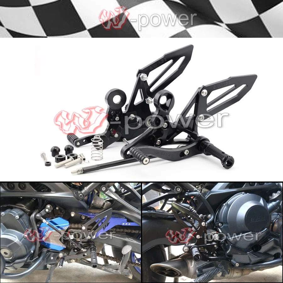 

FOR YAMAHA MT-09/FZ-09/FJ-09/Tracer/XSR 900 2014-2017 Motorcycle CNC Foot Pegs Control Kit Front Rider Footrests Articulated