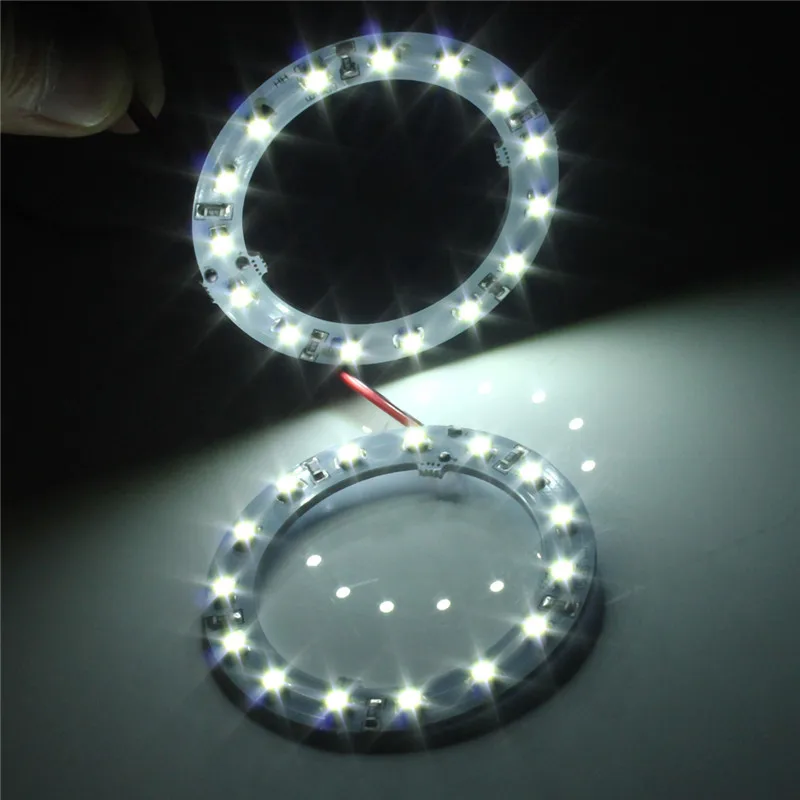 

2piece/lot 1210/3528 SMD 60mm Angel Eyes LED HeadLight Ring Light Bulb Decorative Lamp 3 Colors for Car Auto Motorcycle