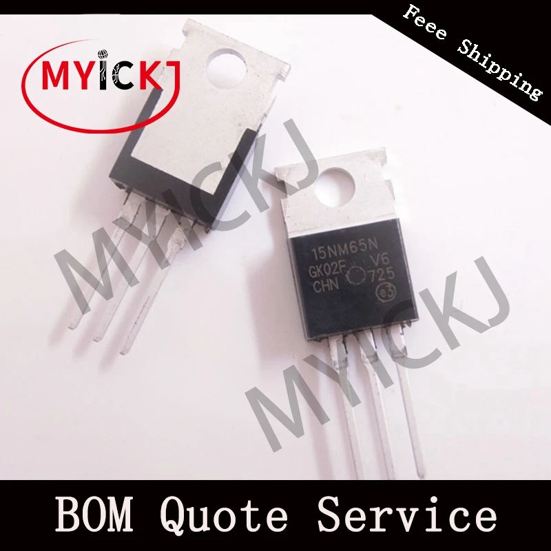 5 шт. 15NM65N MOSFET N-CH 650V 12A TO-220FP STF15NM65N IC-CHIP