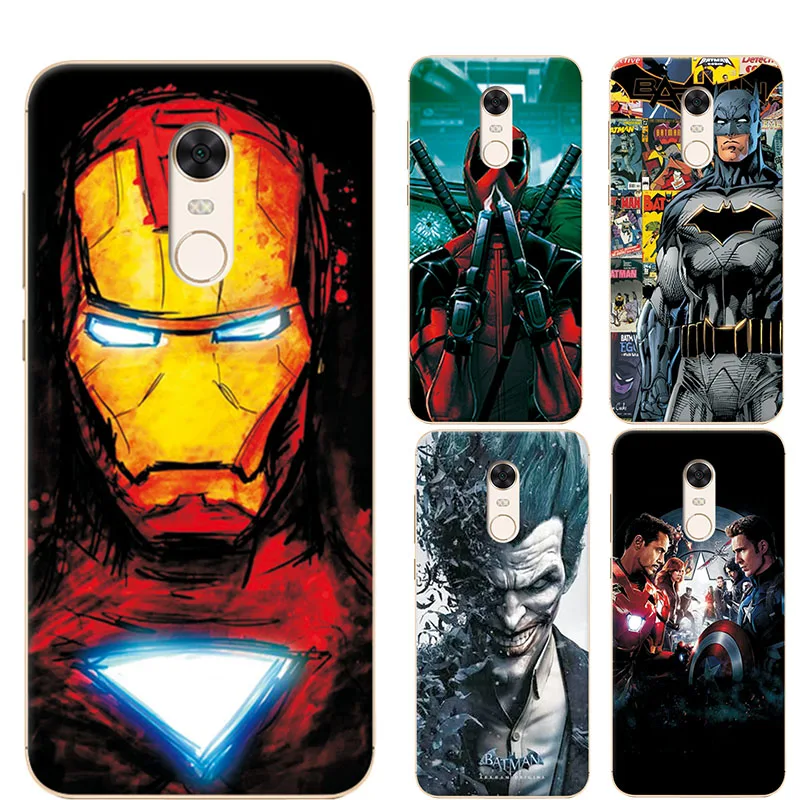 

Soft TPU Case Cover For Xiaomi Redmi 5 Plus Marvel Avengers Charming Design Phone Case Coque For Redmi 5Plus Cases Capa 5.99"