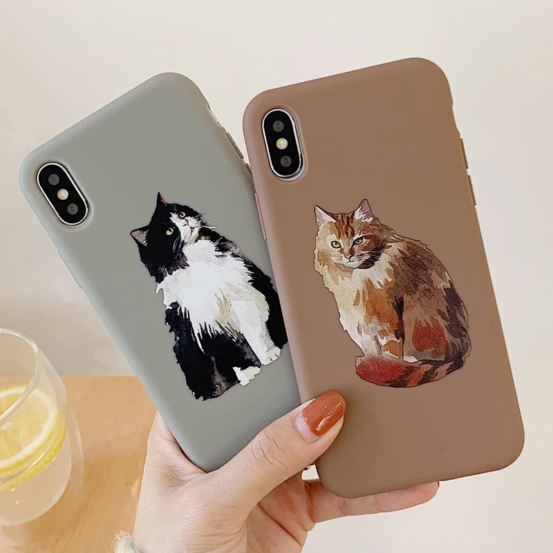Cute Cat Phone Case for iphone XR 6 6S 7 8 Plus X XS Max Cases Lovely