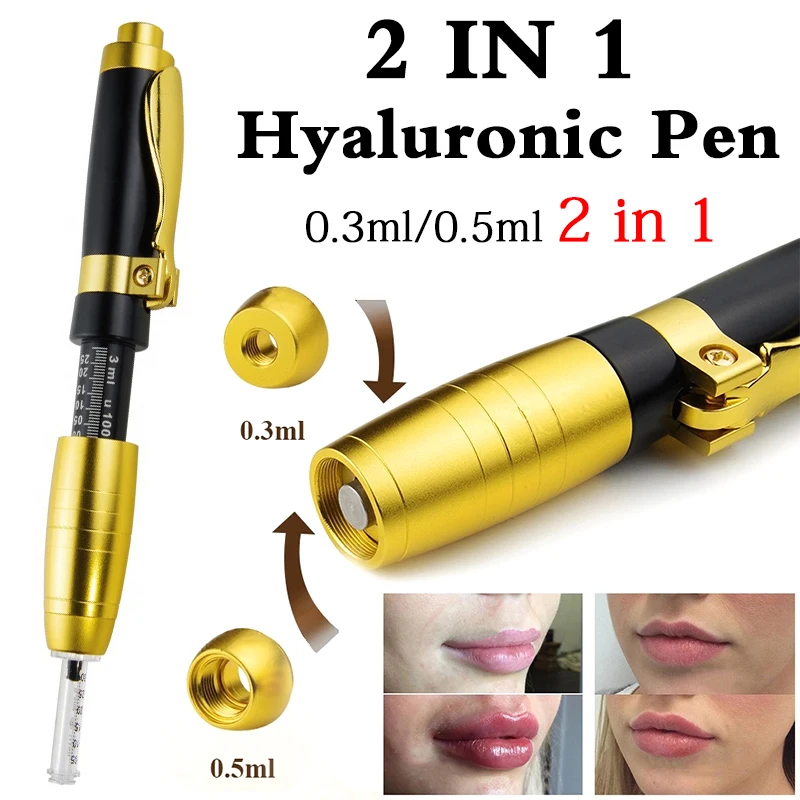 

New 0.3ml/0.5ml 2 in 1 Hyaluronique Pen lip injection pen For lip filler Anti Wrinkle lifting skin acide hyaluronique injectable