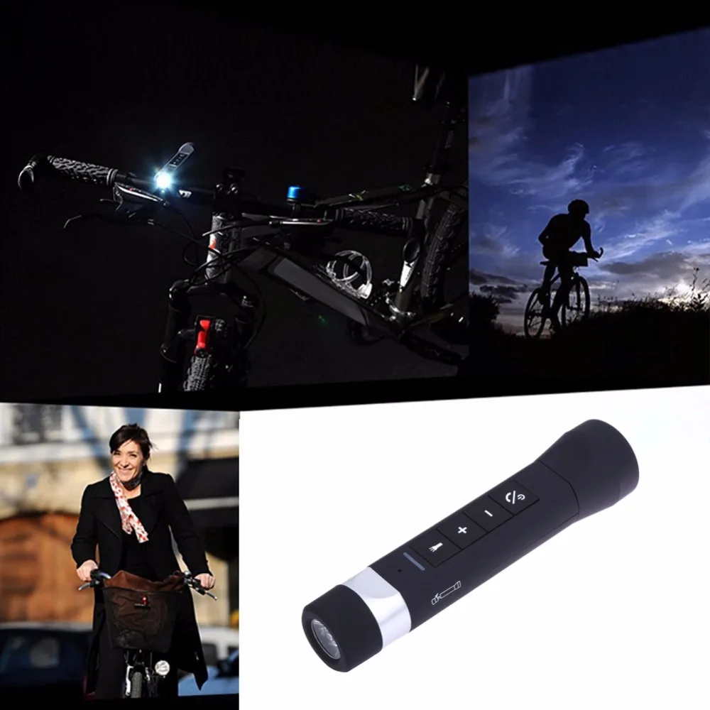 Best Bright Bicycle Light 2200mAh Power Bank Bluetooth Speaker USB Rechargeable LED Light Flashlight Bike Lamp Cycling Music Player 2