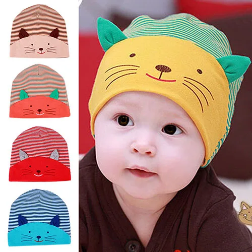 

2017 Top Quality Cute 3D Cat Striped Baby Kid Boy Girl Soft Warm Hat Cap Cotton Beanie 7ESX 7NA3