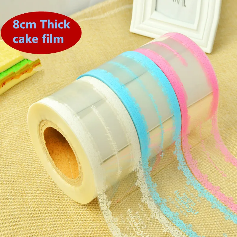 

8CM 1kg Wide Transparent Plastic Thickening flower Around Edge Mousse Cake film Edge Baking Paper Decorative OPP Healthy Band