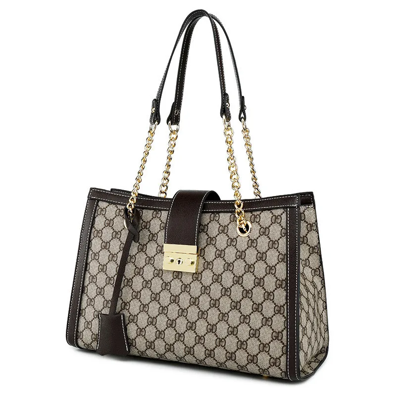 

LKPRBD 2019 New Women Message Bag PuHigh-quality Fashion Portable bag Chain Large capacity chain Tote Bag