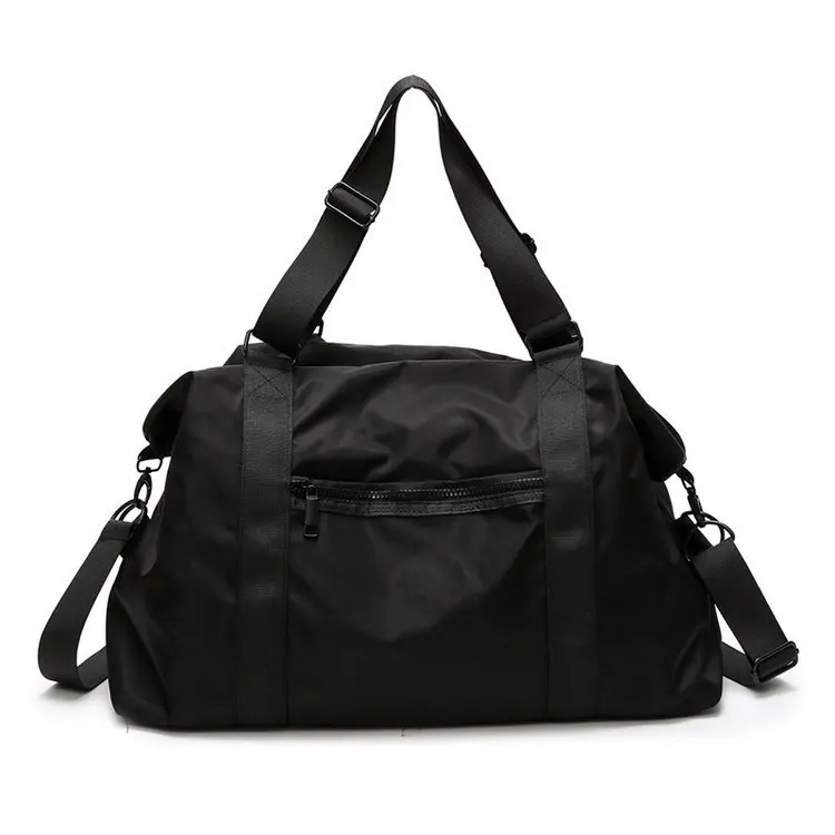 Scione простые однотонные дорожные сумки для багажа, сумки через плечо, мужские и женские сумки большой емкости, Классические практичные сумки на плечо - Цвет: Black
