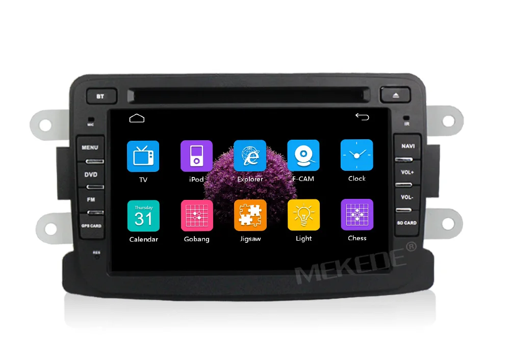 Cheap Free shipping! Touch screen Car dvd player radio audio for DUSTER Captur Lada Xray 2 Logan 2 GPS Navi BT RDS free MAP MIC RDS 13
