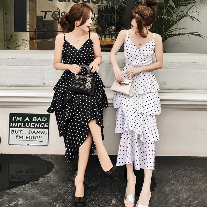 

The new women's spring loaded girlfriends small fresh Polka Dot Dress French niche fairy dress