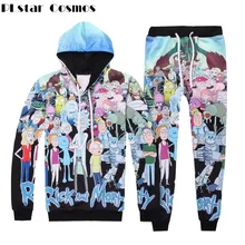 PLstar Cosmos Fashion Men/Women Rick And Morty 3d Print hoodies And Pant 2 piece Set Top And Pants Unisex Autumn Tracksuit