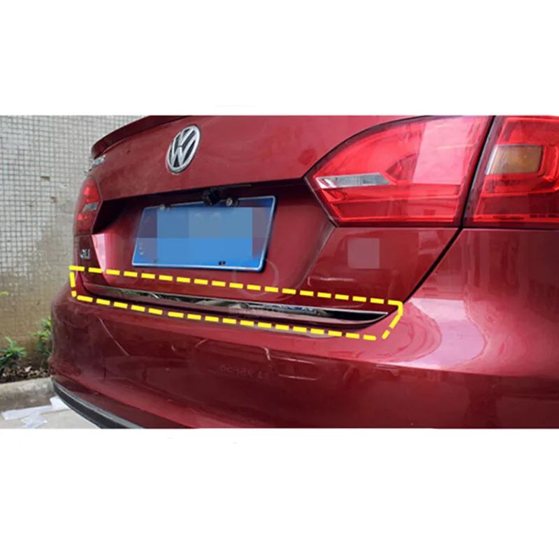 

Car Auto Accessory Rear Trunk Trim Tail Door Sill Plate For Volkswagen Sagitar Jetta Mk6 2012 2013 2014 Stainless Steel 1pc