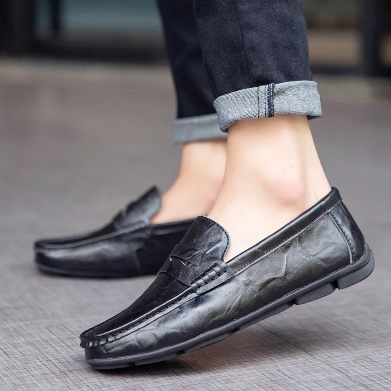 

2019 Fashion Men Casual Shoes Fashion Men Loafers Summer Men Shoes Moccasins Slip-on Shoes Footwear Sneaker Peas Shoes HC-044