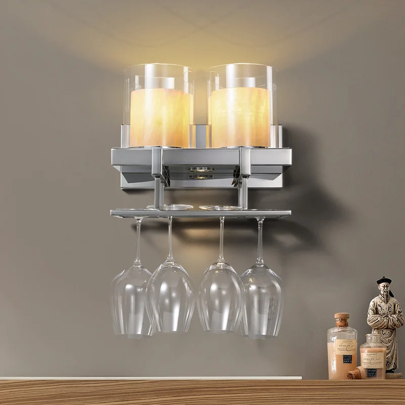 

Candle Wall Lamp Modern Simple Creative Background Bedroom Hotel Led Wall Light Art Deco Restaurant LED Glass Light Living Room