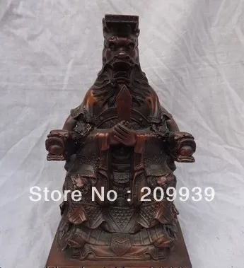 

0010340 12" China Pure Bronze Dragon Head King Set BiXie Protect Yama Of Hell Statue