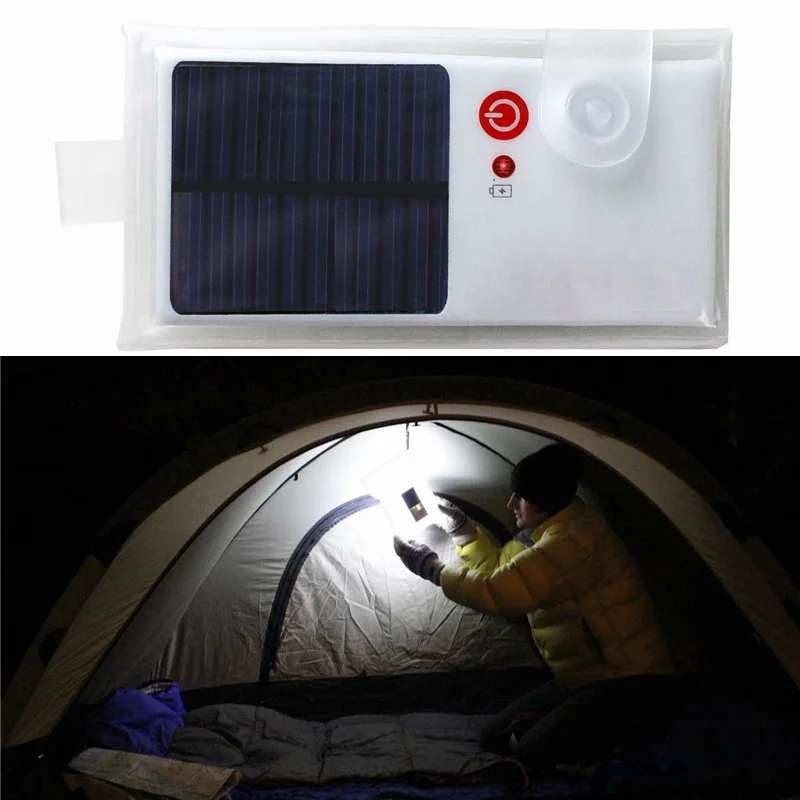 Outdoor Solar foldable Inflatable Lantern LED Solar Camping Light