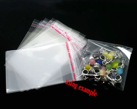DoreenBeads 200 прозрачные Самоклеющиеся пластиковые пакеты 9x6 см (полезное