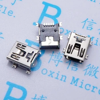 

1000PCS/LOT 5PF female mini USB MINI female socket 5P SMD 5PIN Connector Plug USB Interface 5 needle MP3 data port