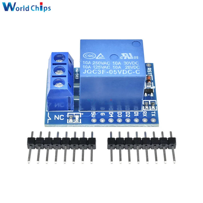 Релейный Щит для Wemos D1 один канал мини модуля реле платы разработки Arduino ESP8266 1