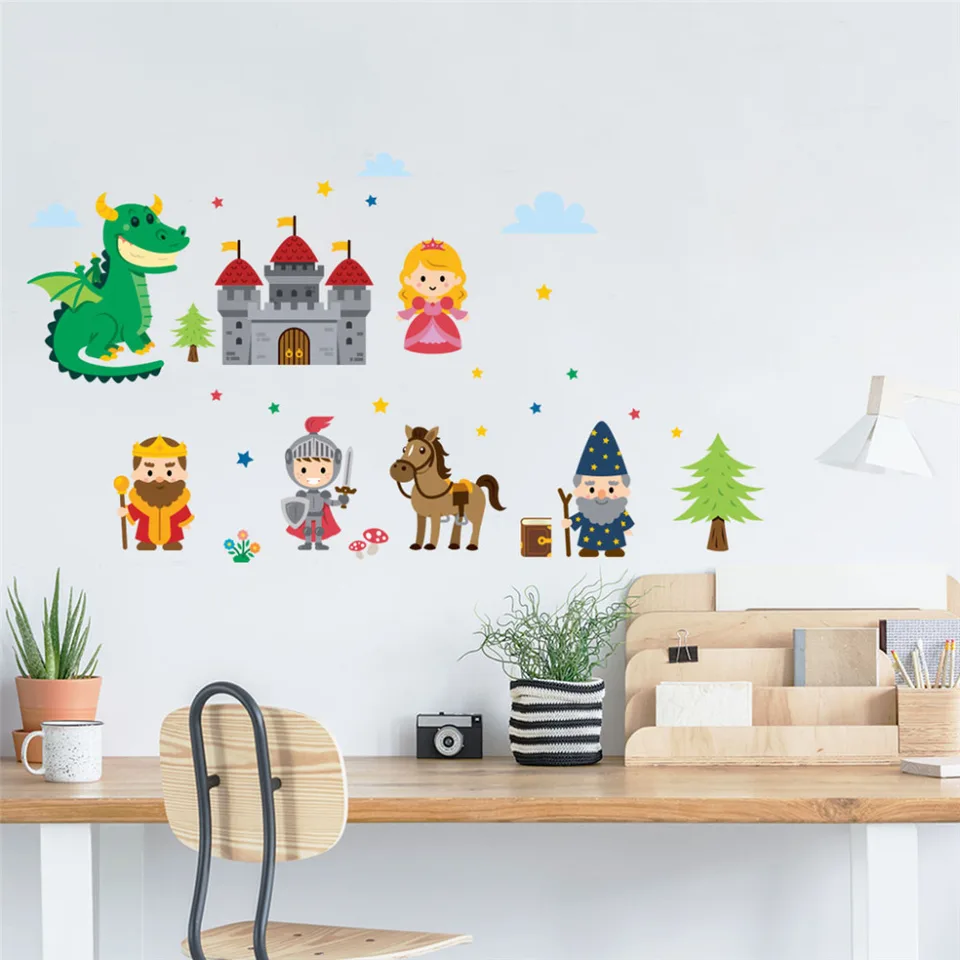 Amazon Com Castle Wall Decal Blue Stone Castle Decal Medieval Castle Removable Reusable Peel And Stick Home Kitchen