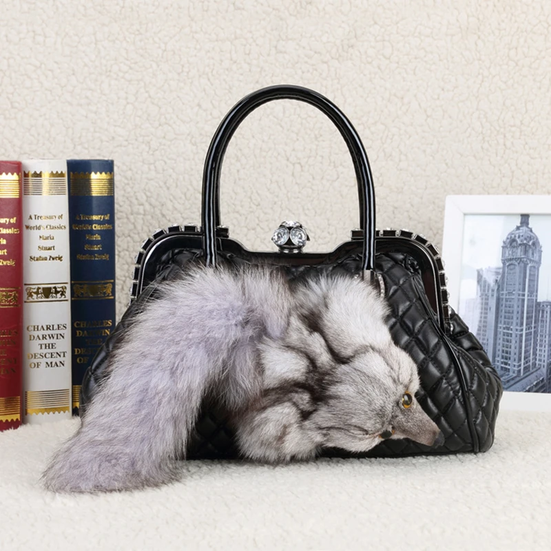 womens fur bag