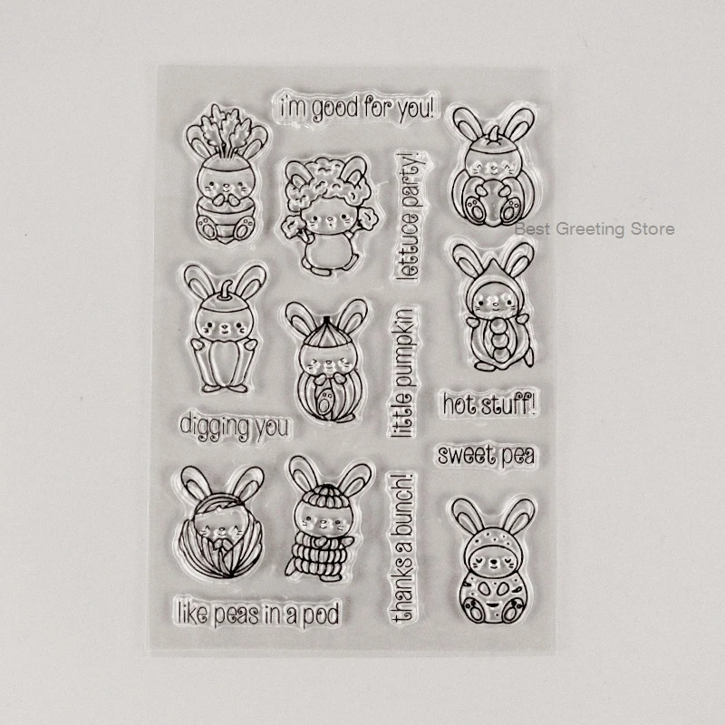 

Kids Craft Stamps Pumpkin Punny Stamps Rabbit Scrapbooking Stamps