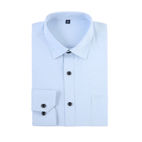 Clerence Jeetoo Для мужчин Smart Повседневная рубашка с длинным рукавом Solid Dress shirt Для мужчин Regular Fit в полоску высокое качество Для мужчин s 2018