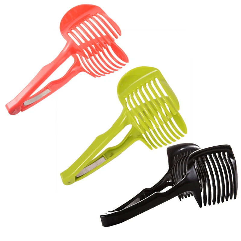 

Urijk Potato Slicer Tomato Cutter Fruits & Vegetable Tools Plastic Lemon Holder Cutting Tool Gadget Accessories