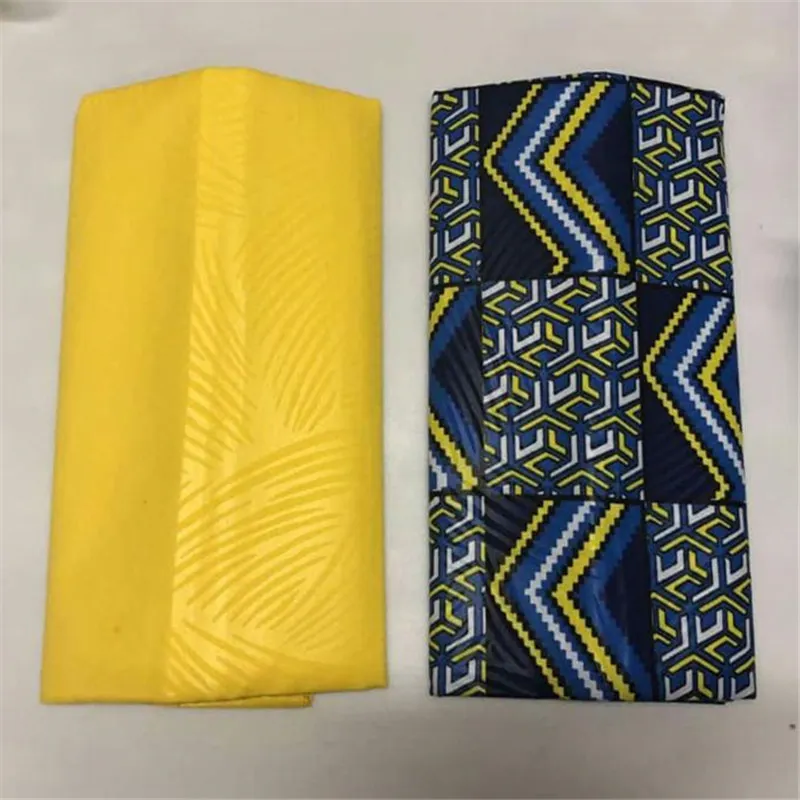 

Polyester Wax Nigerian Ankara Kente Fabric Chitenge Ghana Wax for Dress African Kitenge Print Fabric For Cloth in 2+2 yards AW30