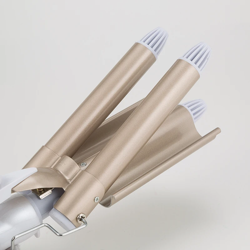 110-220 Kemei Ceramic Triple Barrel Hair Curler Professional Hair Curling Iron Waver Styling Tools Styler