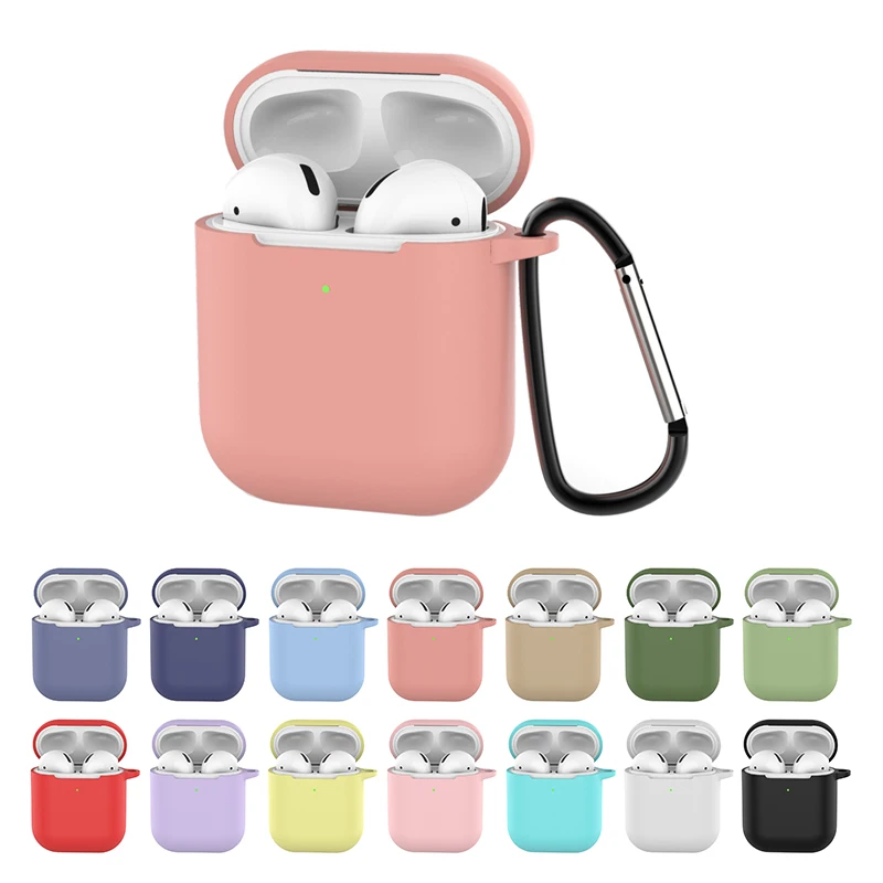 Мягкий силиконовый чехол для AirPods 2nd противоударный Apple Air Pods 2 наушников s защитный
