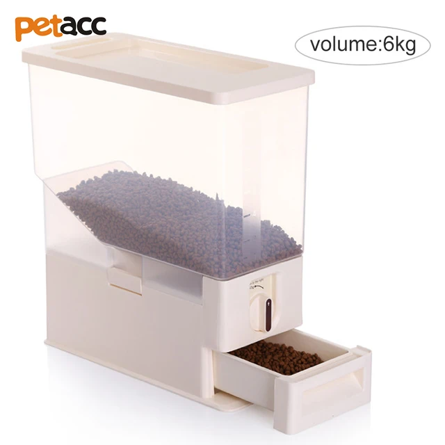Petacc Food Grade Pet Feeder Dog Transpa Storage Petacc Food Grade Pet Feeder Dog Transpa Storage Container Rotary Setting Design 17 X8 X18