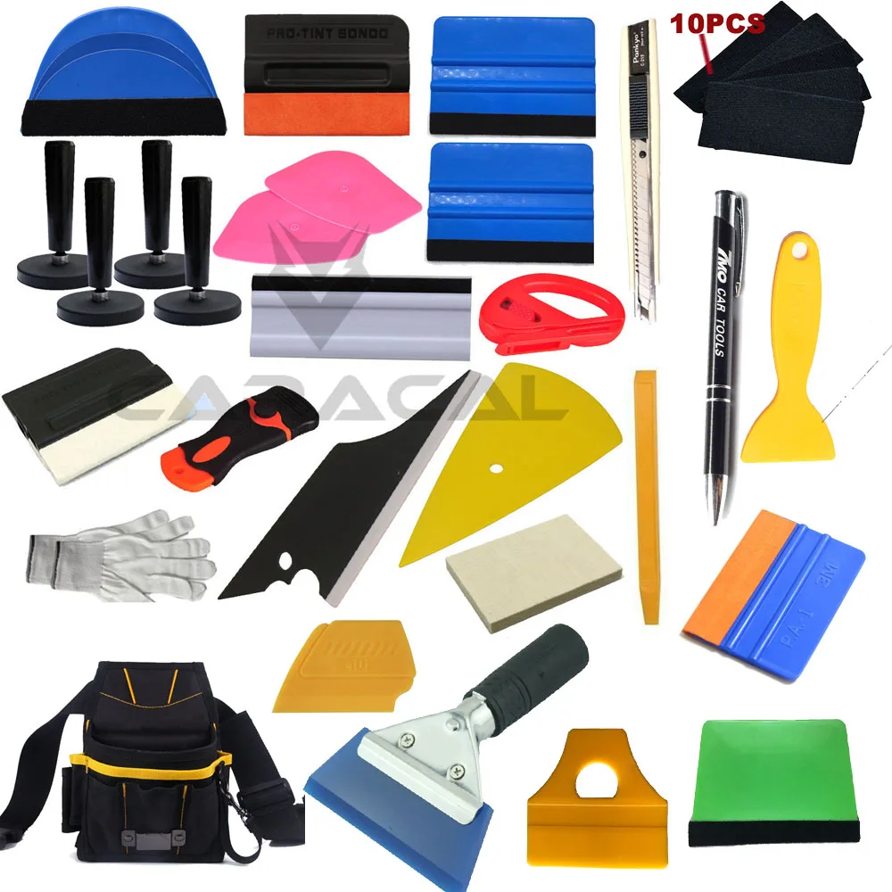 

Car Wrapping Installation Tools Kit Vinyl Wrap Bag Squeegee Razor Glove Magnets