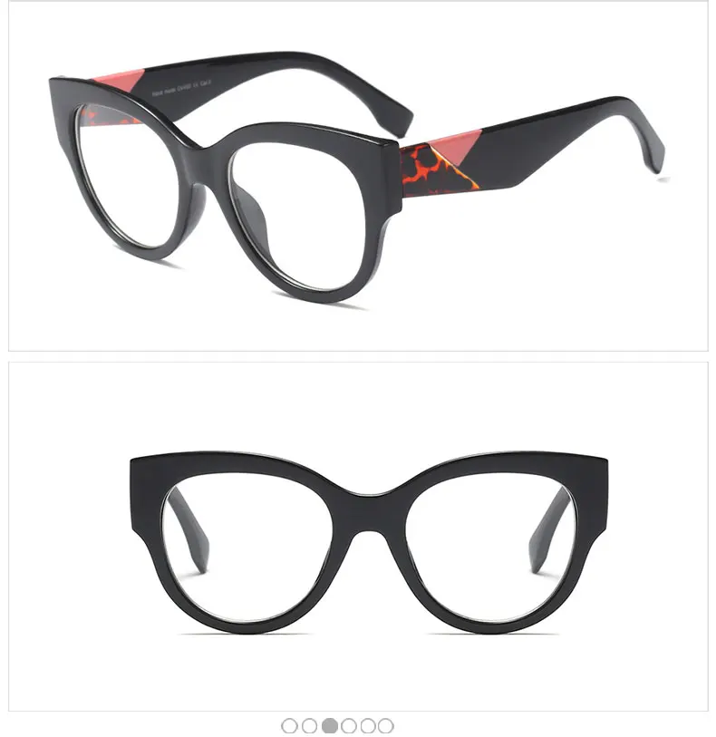 Королевская оправа для очков "кошачий глаз" для девушек, женские очки, винтажные черные леопардовые оптические очки для женщин, большие очки, оправа os028