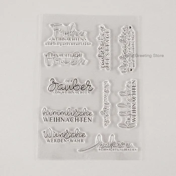 

Eno Greeting clear stamp german quote stamps christmas greeting stamps for paper card craft stamps