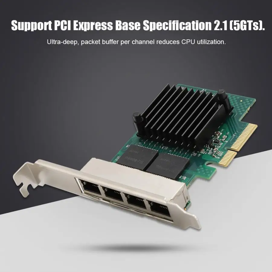 Для Intel I350AM4 PCI E X4 гигабитный Ethernet адаптер карта сетевая SE LGI350A 4BT Ethernet|Сетевые