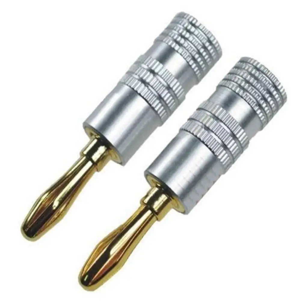 ACEHE 10 X Audio Speaker Screw Banana Gold Plated Plugs Connectors 4mm