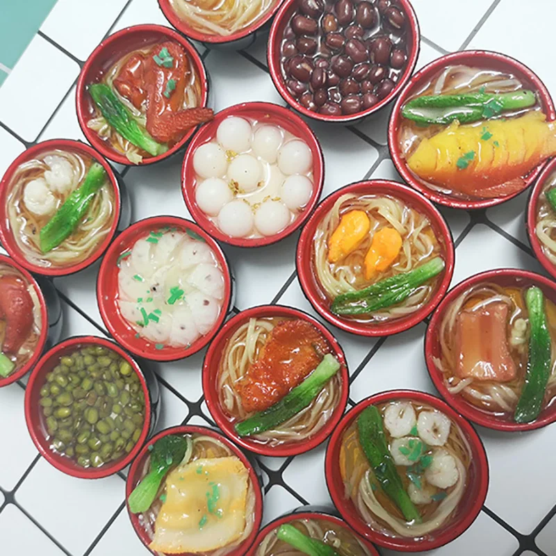 Миниатюрный Кукольный домик 2 шт. в масштабе 1/6 кухня десертная лапша ролевая еда